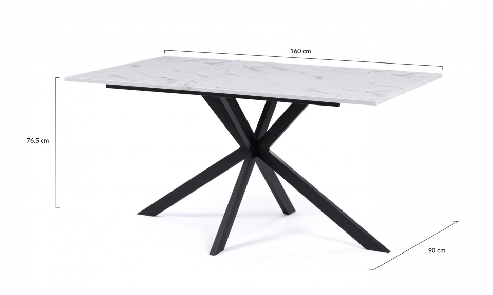 Table de repas en bois noir Slice Normann Copenhagen - 160cm Table de repas en bois noir Slice Normann Copenhagen - 160cm