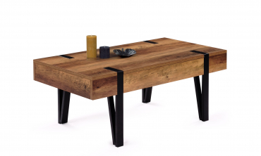 Table basse industrielle Hudson 1 tiroir 100cm