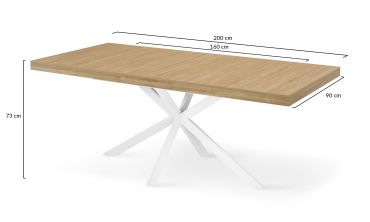Table repas extensible pieds spider extensible