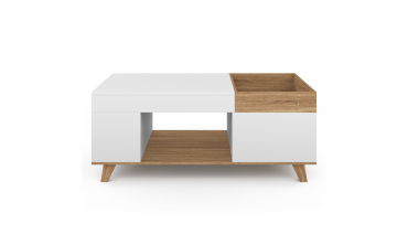 Table basse Stella avec plateau relevable et double coffre