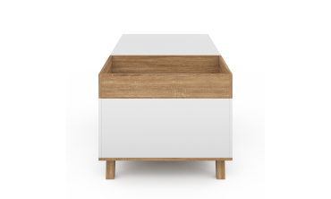 Table basse Stella avec plateau relevable et double coffre