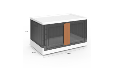 Boîtes de rangement empilables 72L