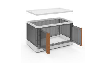 Boîtes de rangement empilables 72L