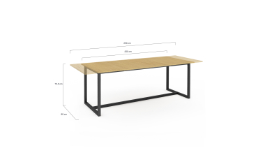 Table à manger extensible Memphis 200-250 cm