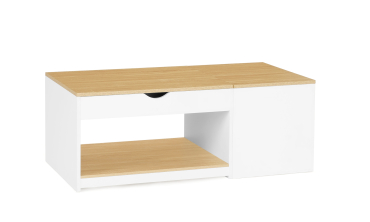 Table basse relevable + coffre Elina