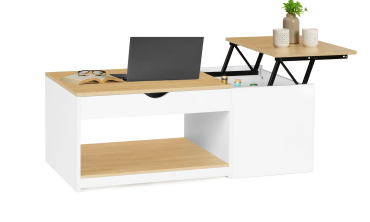 Table basse relevable + coffre Elina