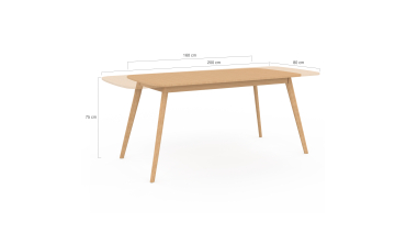 Table repas extensible Venezia 160-200cm