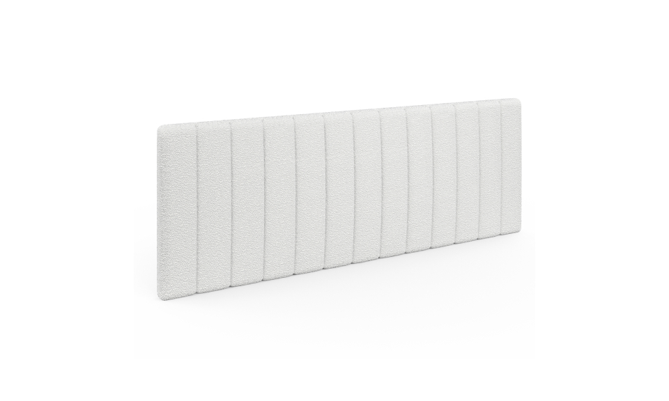 Tête de lit murale Céline en bouclette blanche 160cm