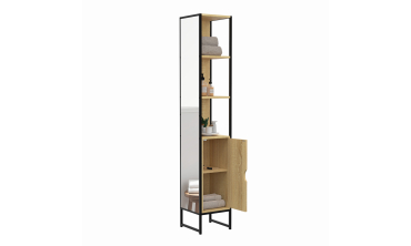 Colonne de salle de bain Memphis 1 porte avec miroir 170cm