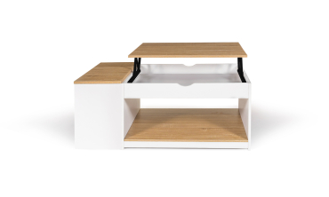 Table basse relevable + coffre Elina