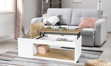 Table basse relevable + coffre Elina