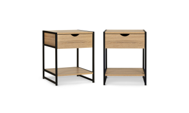 Tables de chevets Memphis 1 tiroir - lot de 2