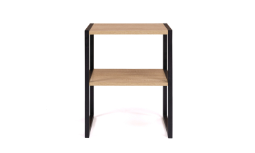 Tables de chevets Memphis avec étagère - lot de 2