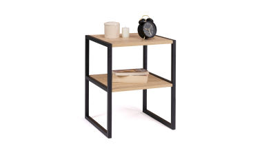 Tables de chevets Memphis avec étagère - lot de 2