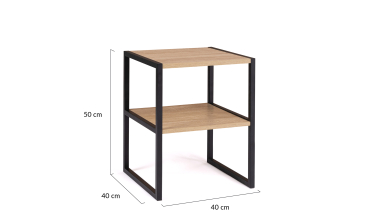 Tables de chevets Memphis avec étagère - lot de 2