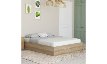 Lit coffre Malta en bois avec sommier 140x190cm