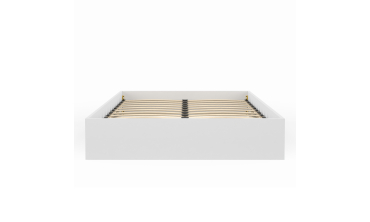 Lit coffre Malta en bois blanc avec sommier 140x190cm