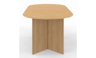 Table repas Gabin plateau extensible 160-200cm effet hêtre et pieds design