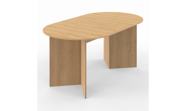 Table repas Gabin plateau extensible 160-200cm effet hêtre et pieds design