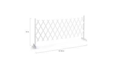 Barrière extensible plastique blanche