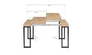 Console extensible memphis 140 cm