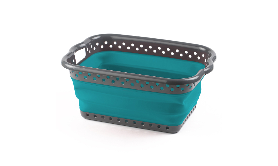 Panier à linge pliable - Bleu Gris Panier à linge pliable - Bleu Gris