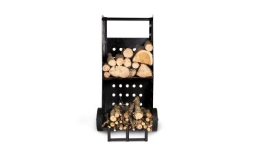 Porte bûches à roulettes