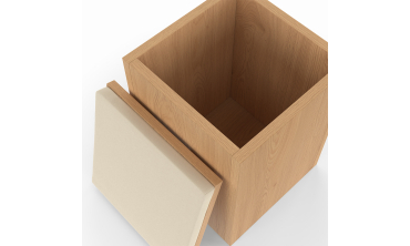 Table basse Tania 2 en 1 avec plateau dépliant et 4 assises