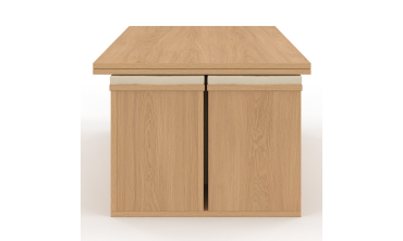 Table basse Tania 2 en 1 avec plateau dépliant et 4 assises