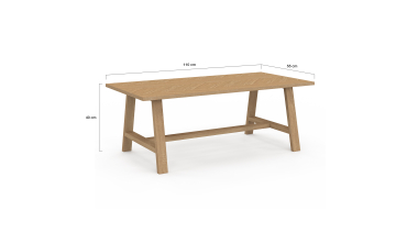 Table basse Gustave effet chevron L110cm