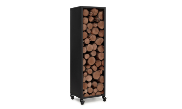 Range bûches vertical 120cm avec roulettes