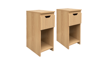 Tables de chevet Faustine avec 1 tiroir - lot de 2