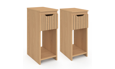 Tables de chevet Faustine avec 1 tiroir - lot de 2