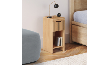 Tables de chevet Faustine avec 1 tiroir - lot de 2