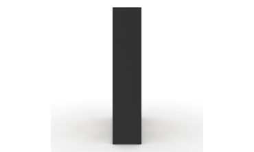 Etagère bibliothèque Paulette 11 compartiments bois et noire 143cm
