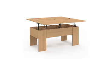 Table basse Albane avec plateau relevable et dépliant