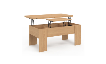 Table basse Albane avec plateau relevable et dépliant