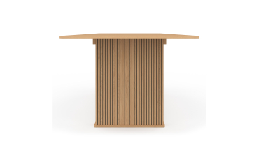 Table repas extensible Faustine 160-240cm bois pieds effet tasseaux