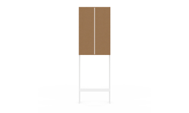 Meuble spécial dessus de WC avec placard bois et blanc