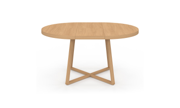 Table repas Sana plateau extensible 110-150 rond et pieds bois
