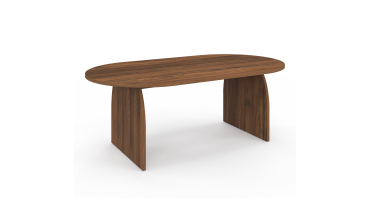 Table basse Japandi effet noyer