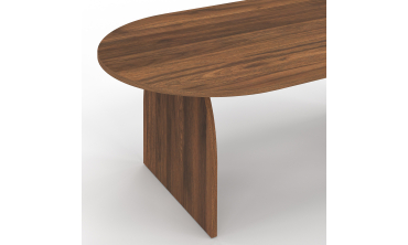 Table basse Japandi effet noyer
