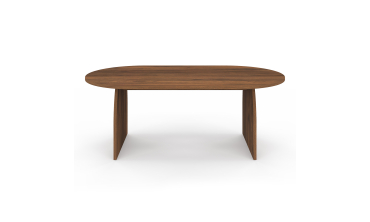 Table basse Japandi effet noyer