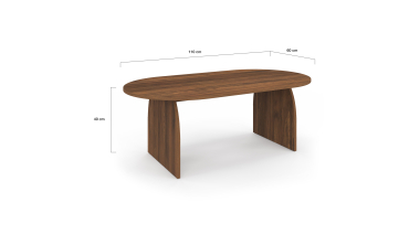 Table basse Japandi effet noyer