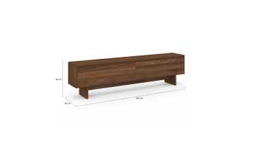 Meuble TV Yumi effet noyer
