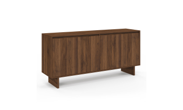 Buffet Yumi 4 portes effet noyer L160cm