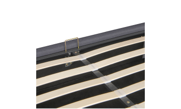 Lit coffre Otto tissu gris avec sommier 160x200cm