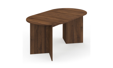 Table repas Gabin plateau extensible 160-200cm effet noyer et pieds design