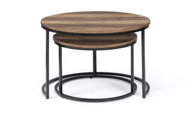 Table basses rondes gigognes Eliza - lot de 2