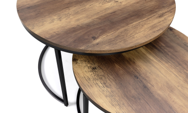 Table basses rondes gigognes Eliza - lot de 2